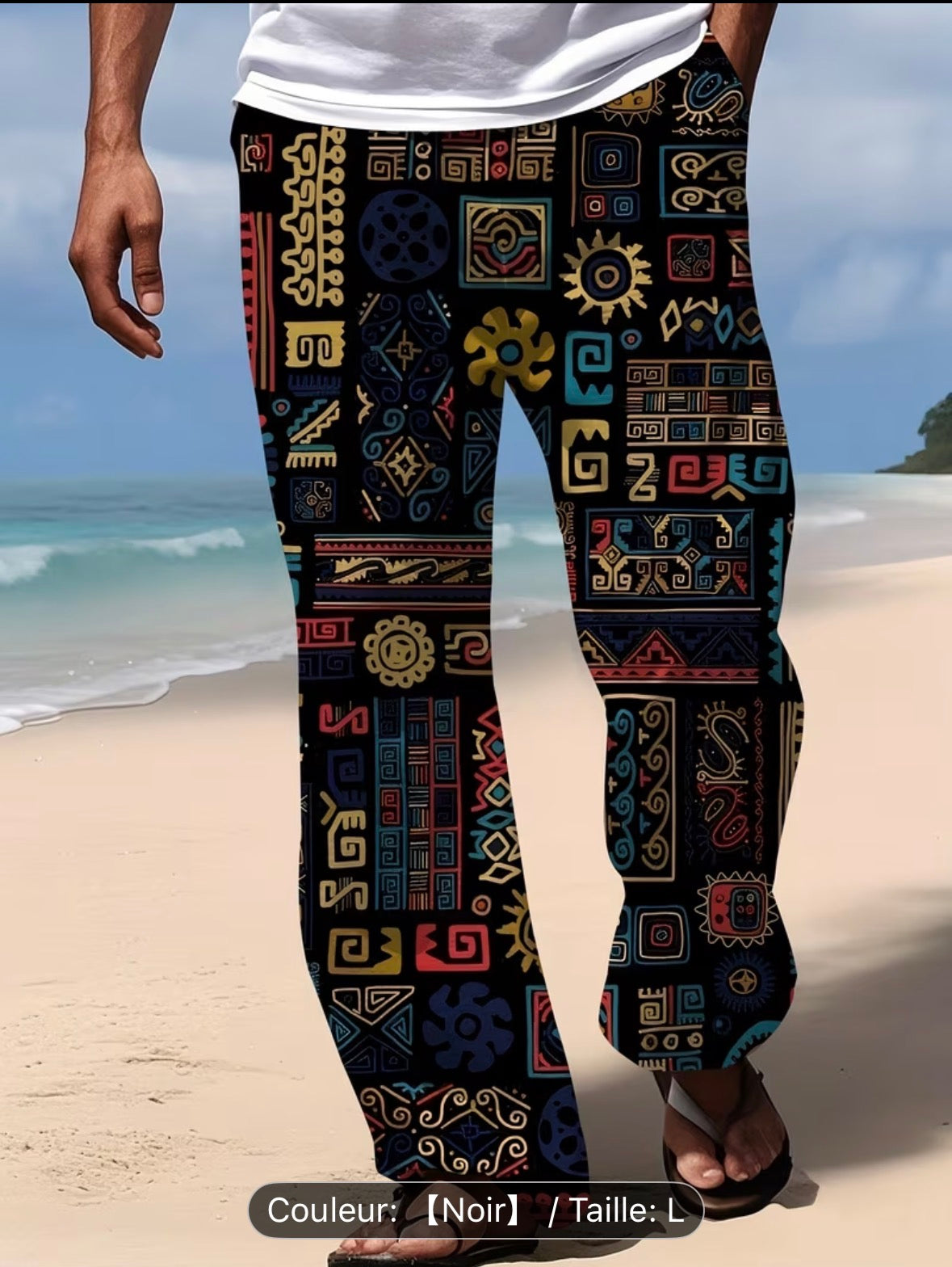 Pantalon à motifs été