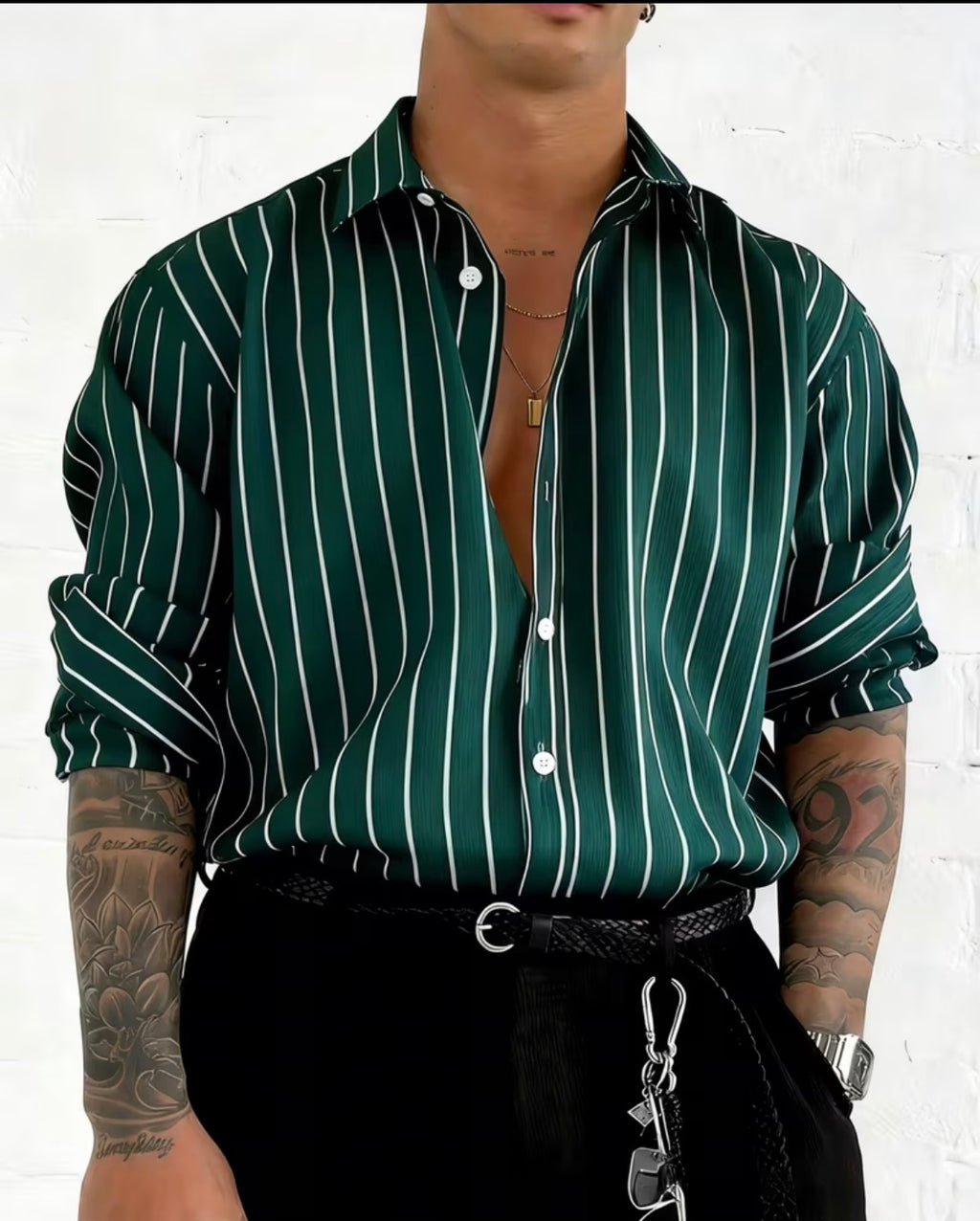 Chemise classe homme mi long
