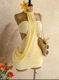 Robe sexy jaune